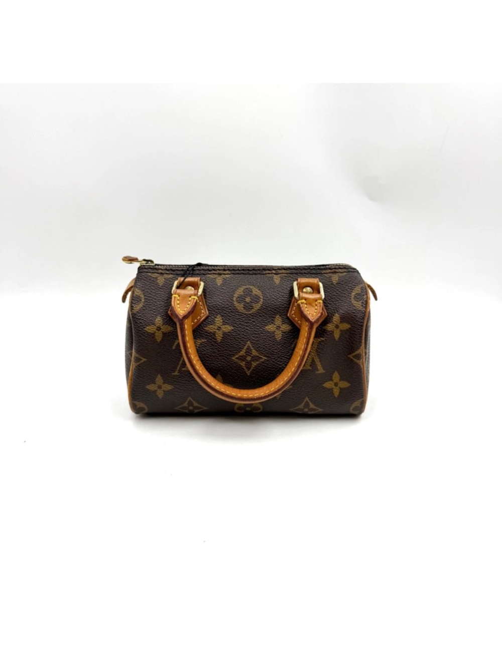 Louis Vuitton Brown Monogram Canvas Mini Handbag with Tan Trim